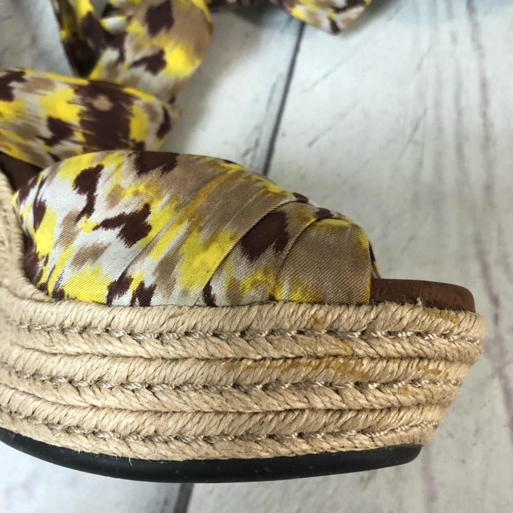 UGG Yellow Ribbon Espadrille Platform Sandal 7 - Picture 4 of 8
